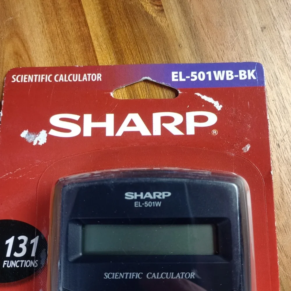NEW SHARP Calculator Black‎ EL-501WB-BK Chemistry Physics Test Scientific 7-PACK